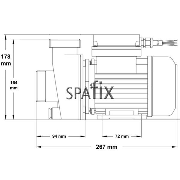 136 200 WC Koller pumpe circulation pumpe 027 hp central side dimension