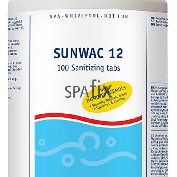 502 SpaCare SunWac 12 100 tabs label