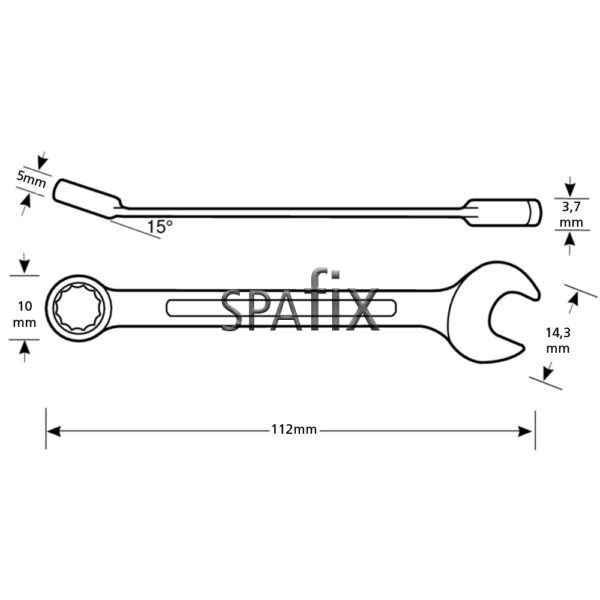Mål for fastnøgle 1/4" Bahco