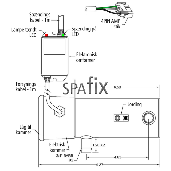 59061 Balboa UV C Wavetech254 drawing