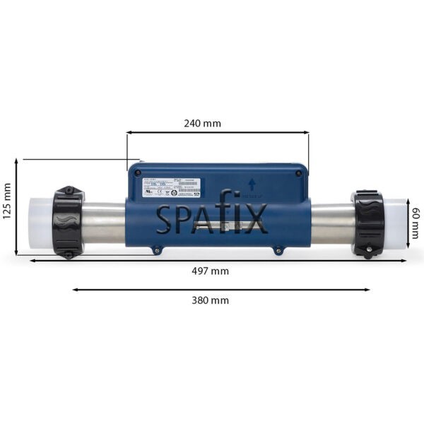 0613 421003 gecko HEAT WAV YJ 3KW 240 2 INC IF T DIMENSIONS