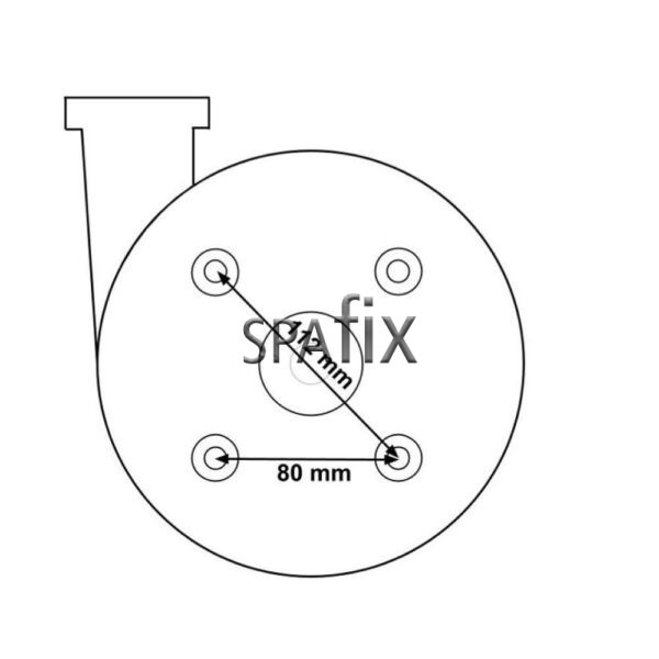 LX Whirlpool JA50 TDA50 pump wet end diagram front