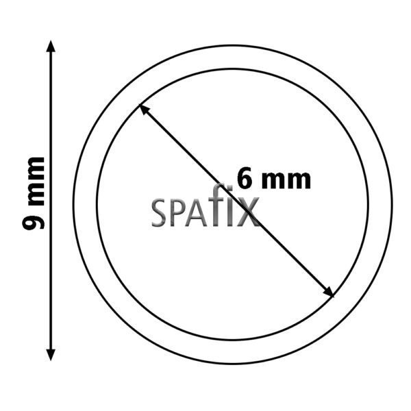 1/4" klar slange til udespa 6-9 mm dimensions i mm