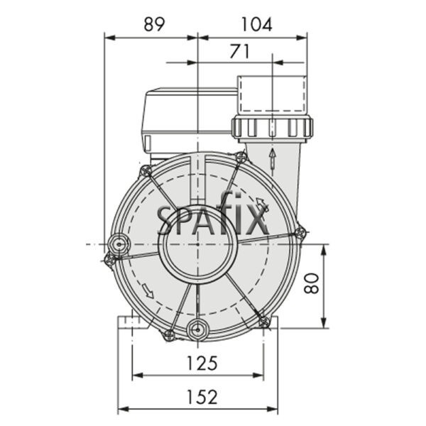 Simaco SAM2-200 Jacuzzi massagepumpe front