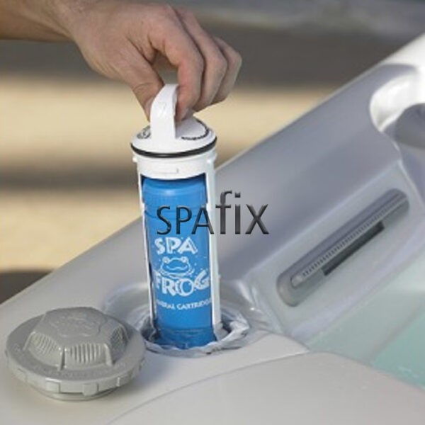 Spa Frog in-line patron holder inline dispenser mounting