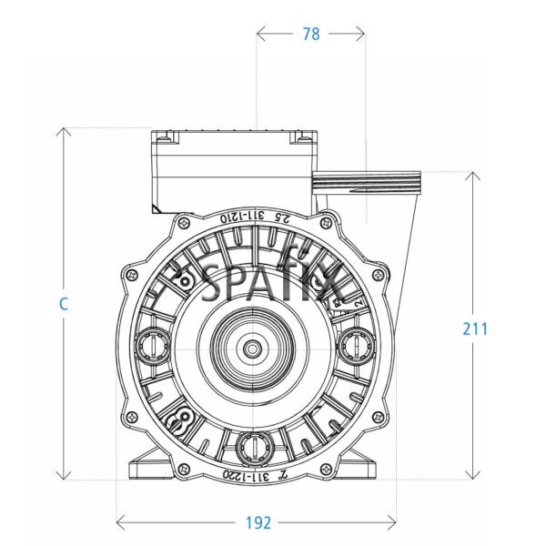 waterway executive 56frame drawing front